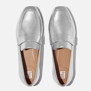 Fit Flop Delicato Soft Metalic Leather Loafer size 7.5